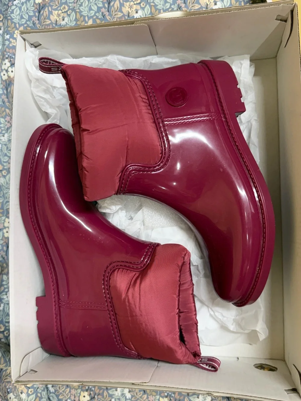 Michael Kors Blakely Rain Bootie in Berry